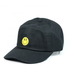 Bone Poms Smile strapback preto Bone Poms Smile strapback preto